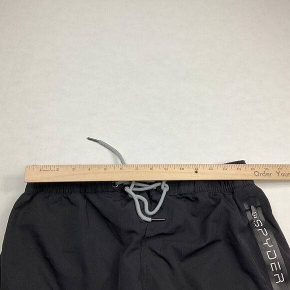 Spyder Mens Beach Water Shorts Black Drawstring Swim Trunks Quick Dry Large - Picture 6 of 11